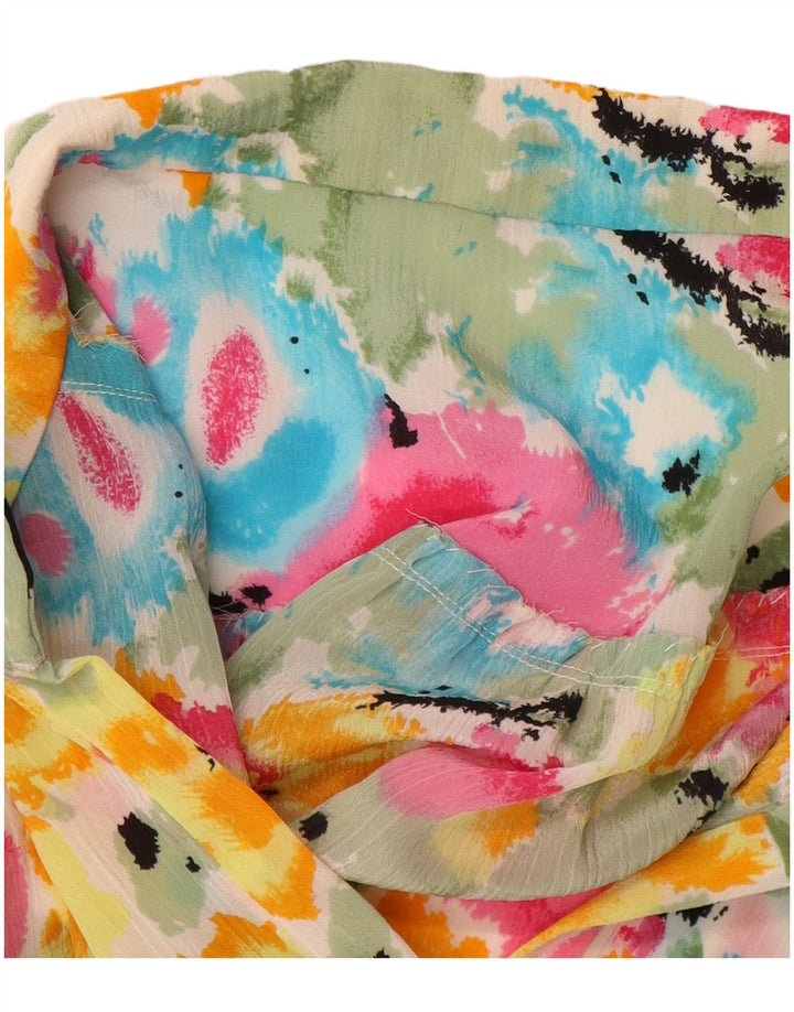 VINTAGE Ženska košulja kratkih rukava Bluza UK 16 Velika šarena kravata