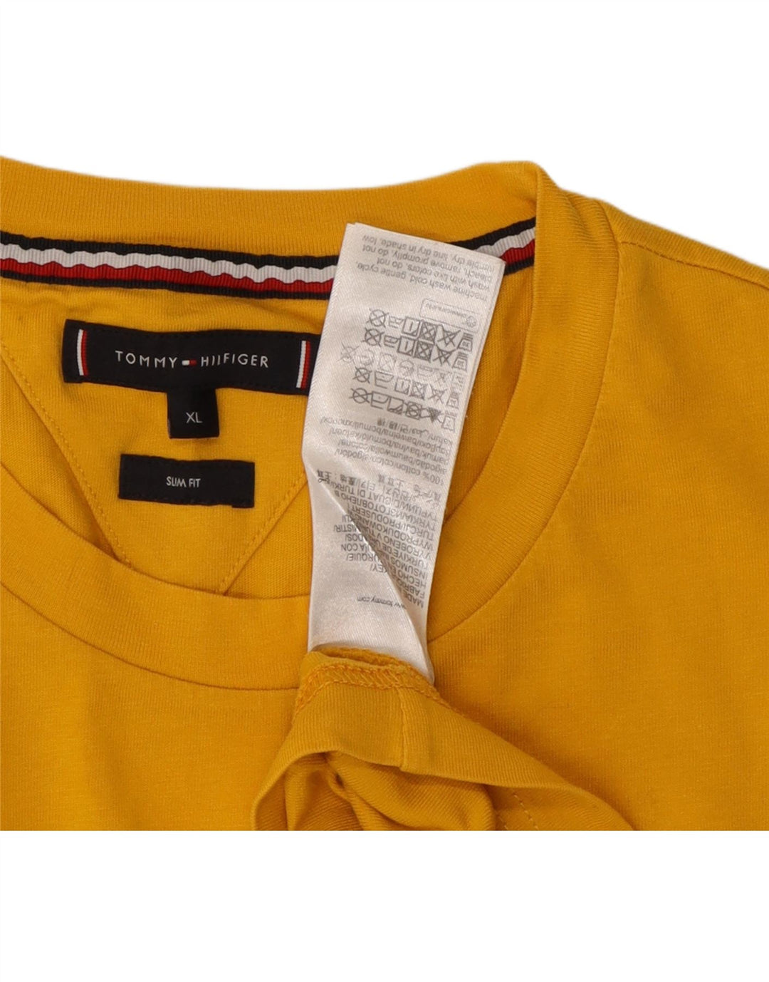 TOMMY HILFIGER Muška majica kratkih rukava Slim Fit XL, žuti pamuk