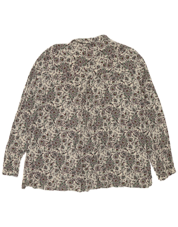 Zara ženska košulja UK 18 XL Off White Paisley
