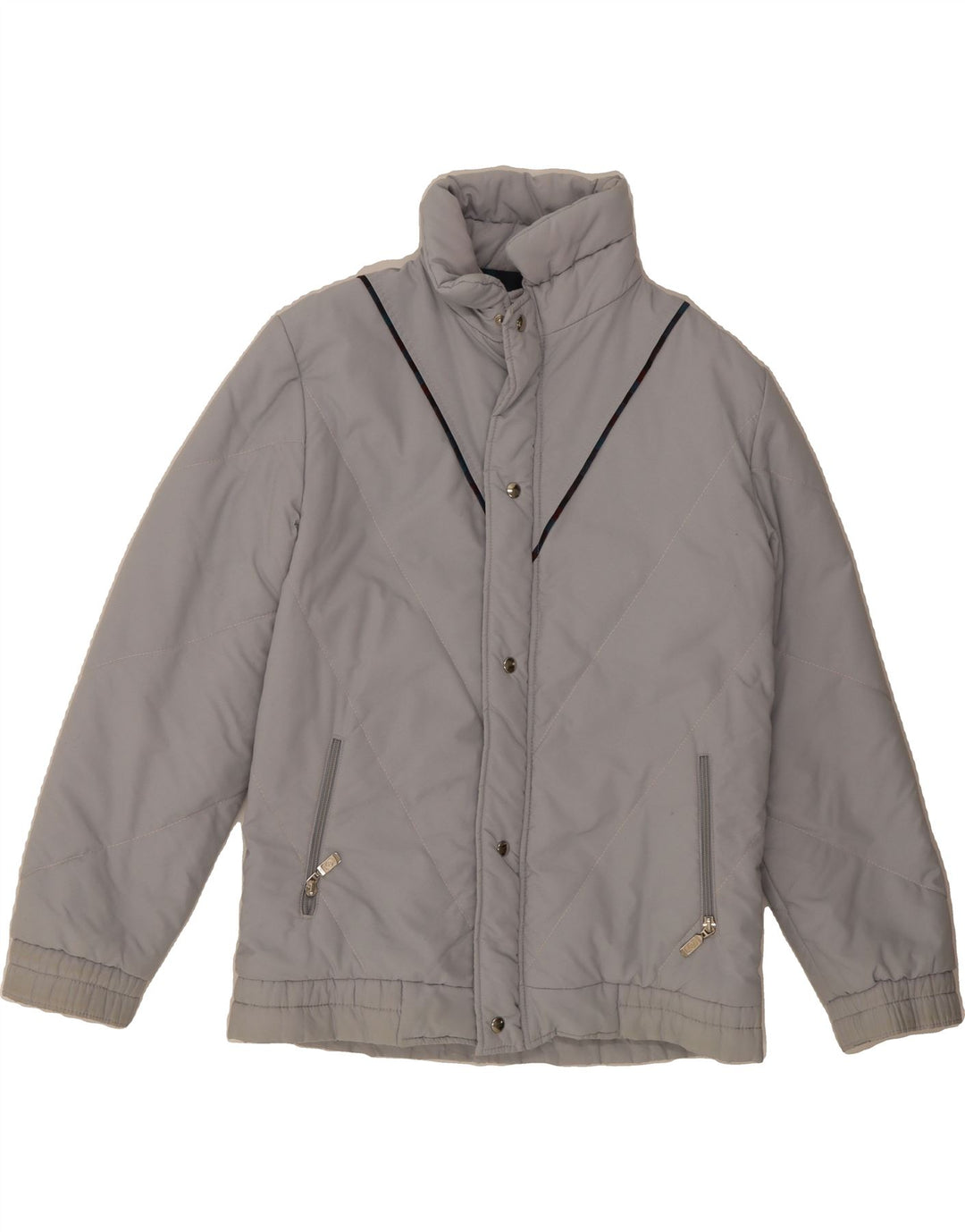 VINTAGE Mens Padded Jacket UK 40 Large Grey Vintage Vintage and Second-Hand Vintage from Messina Hembry 