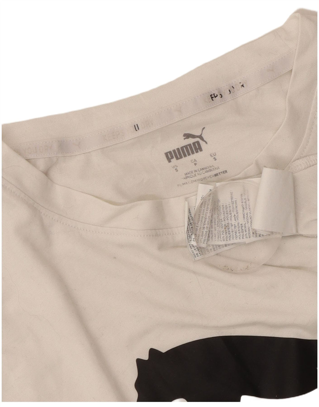 Puma ženska majica kratkih rukava s grafičkim motivima, UK 10, mali bijeli poliester