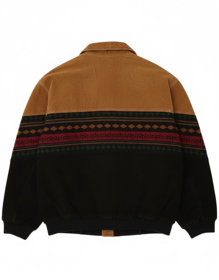 L'Homme Moderne muška bomber jakna vjetrovka UK 40 Large Brown Aztec