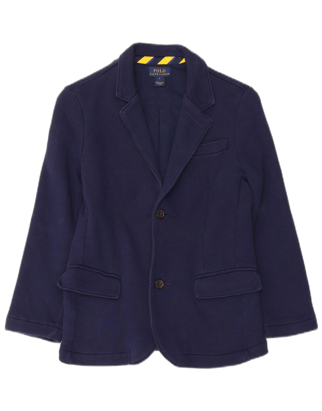 Polo Ralph Lauren jakna s 2 gumba za dječake 6-7 godina tamnoplavi pamuk