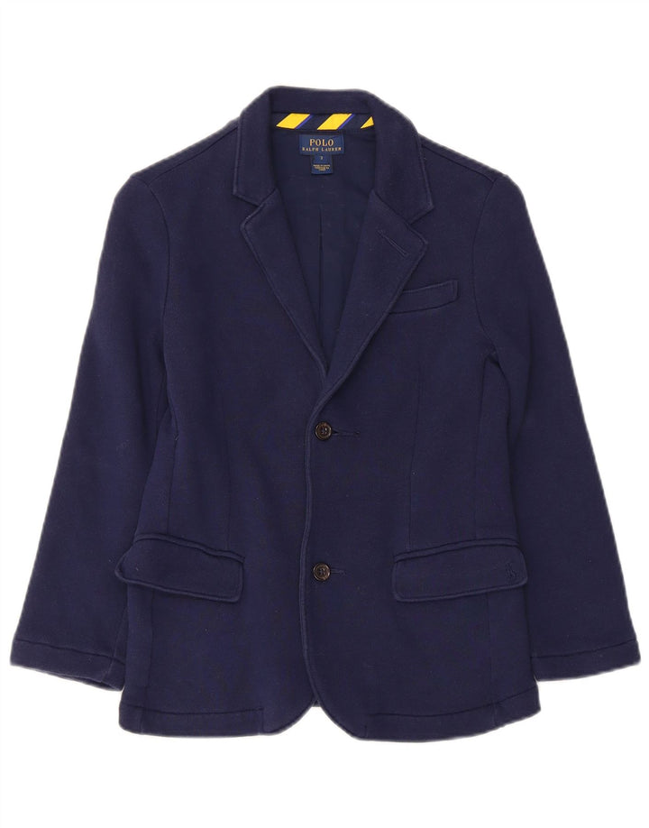 Polo Ralph Lauren jakna s 2 gumba za dječake 6-7 godina tamnoplavi pamuk