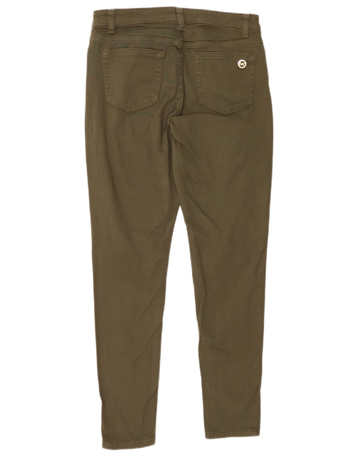 MICHAEL KORS Ženske uske ležerne hlače US 8 srednje W28 L29 Kaki