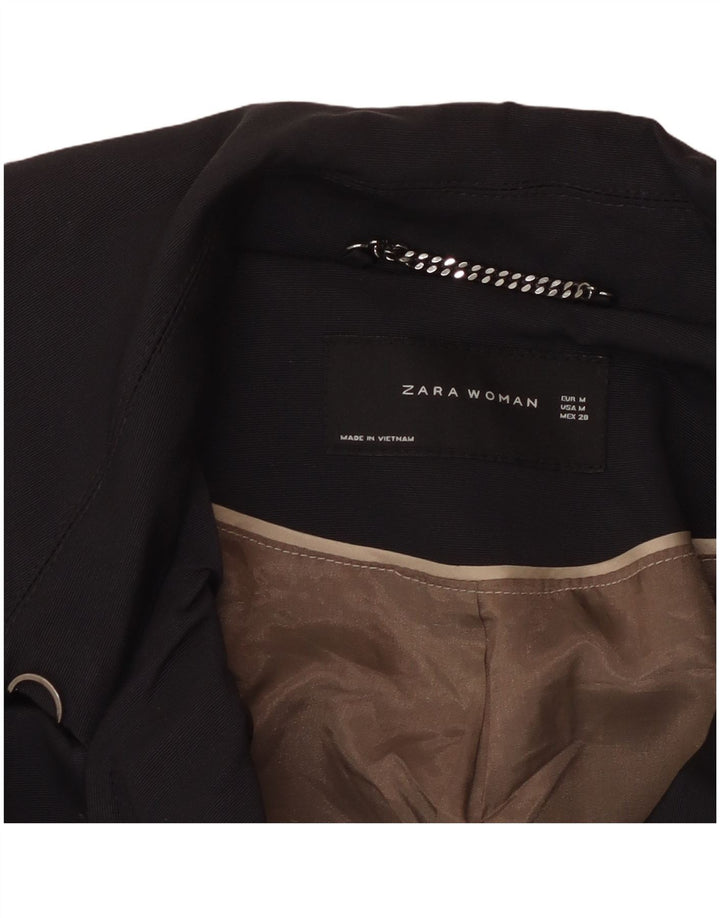 ZARA ženski graškasti kaput UK 12 srednje tamnoplavi pamuk