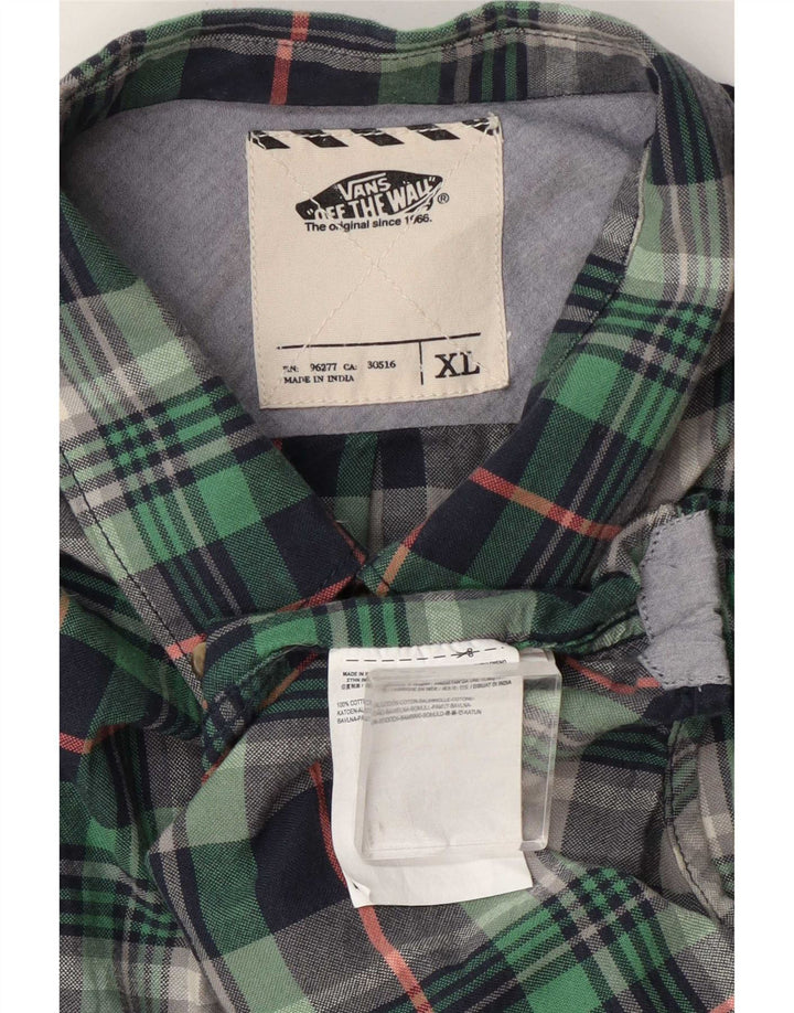 Vans muška flanelska košulja XL zeleni karirani pamuk