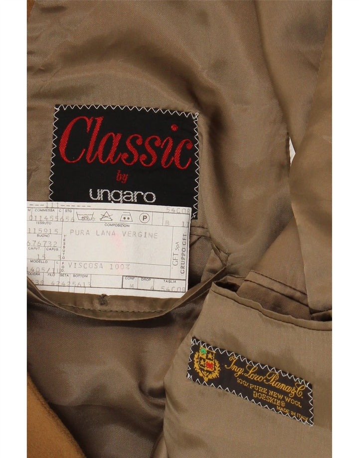 UNGARO Muška klasična jakna s 2 gumba IT 54 2XL smeđa djevičanska vuna
