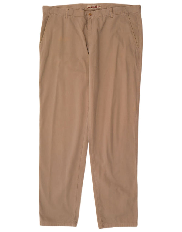 Pierre Cardin muške ravne chino hlače EU 54 2XL W40 L34 bež pamuk