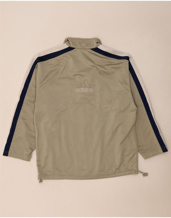 Adidas muška trenirka s grafičkim motivima, gornja jakna UK 34/36, mala kaki boja