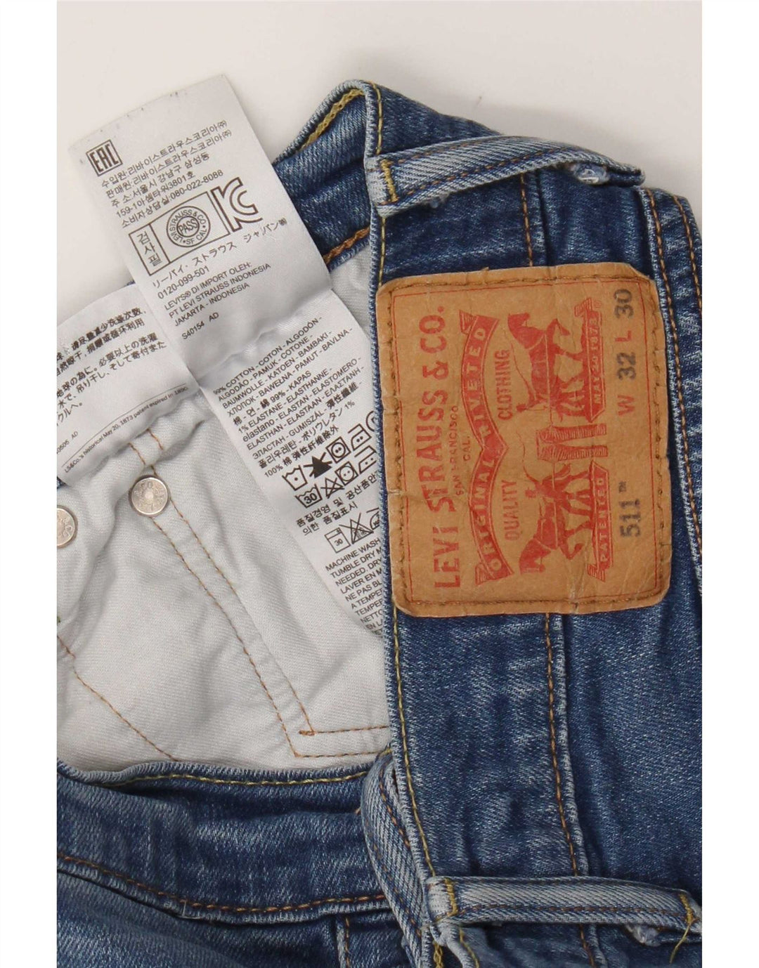 Levi's muške 511 uske traperice W32 L30 plavi pamuk