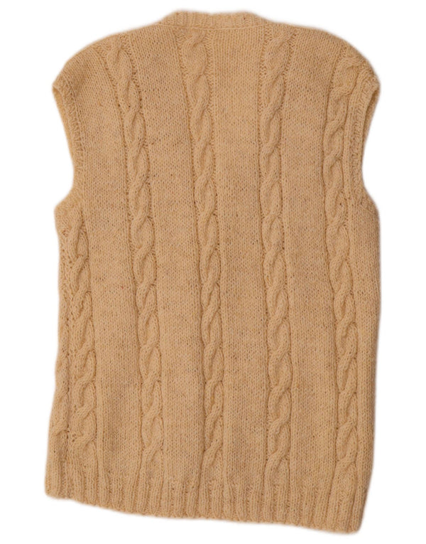 VINTAGE ženski prsluk bez rukava UK 18 XL bež