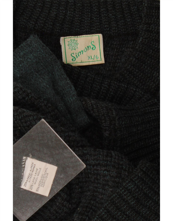 VINTAGE muški kardigan pulover XL sivi akril