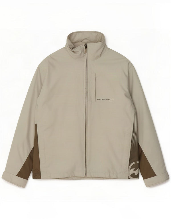 Billabong Mens Graphic Windbreaker Jacket UK 36 Small White Colourblock
