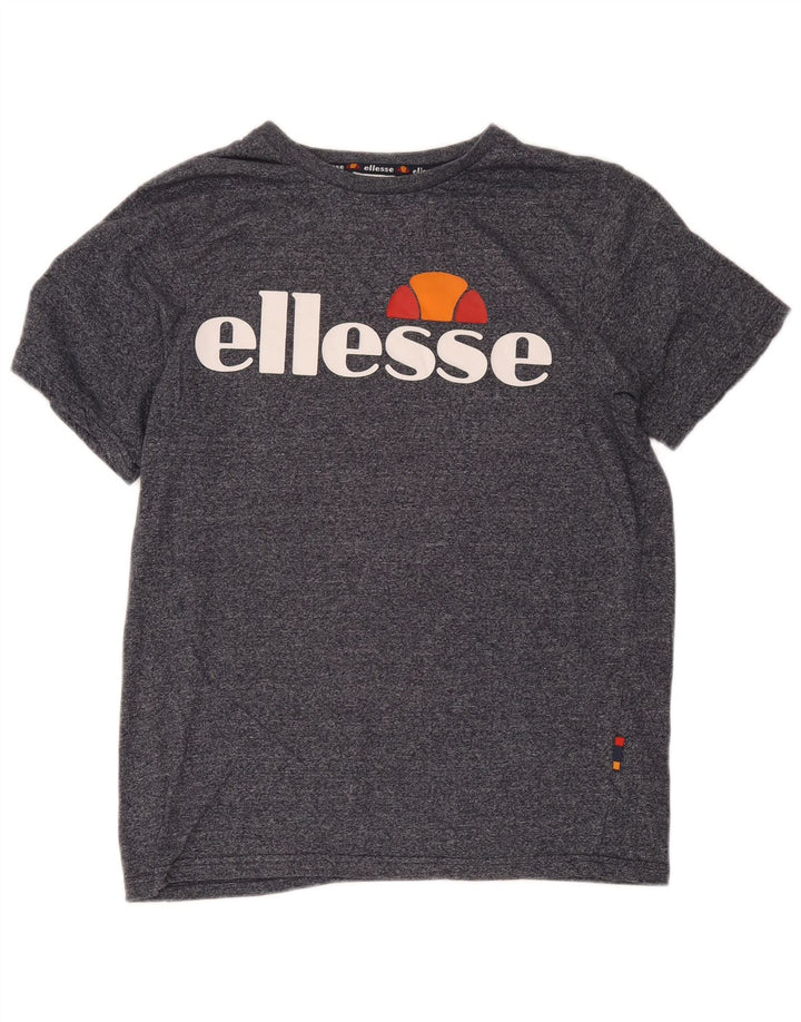 Ellesse muška majica kratkih rukava s grafičkim motivima, srednje sivi flekasti pamuk
