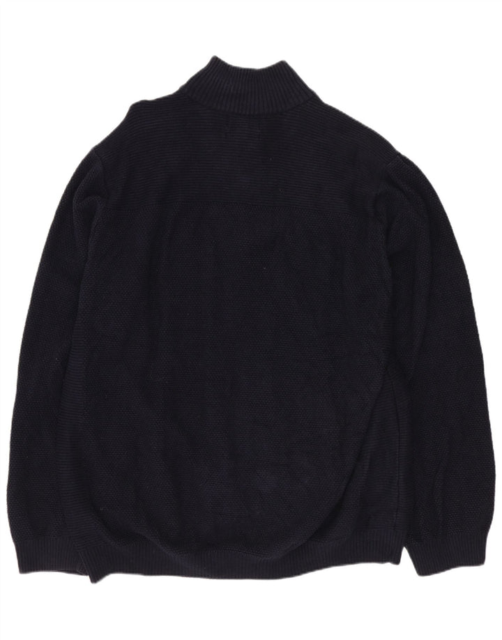 MARKS & SPENCER muški džemper kardigan 2XL tamnoplavi pamuk