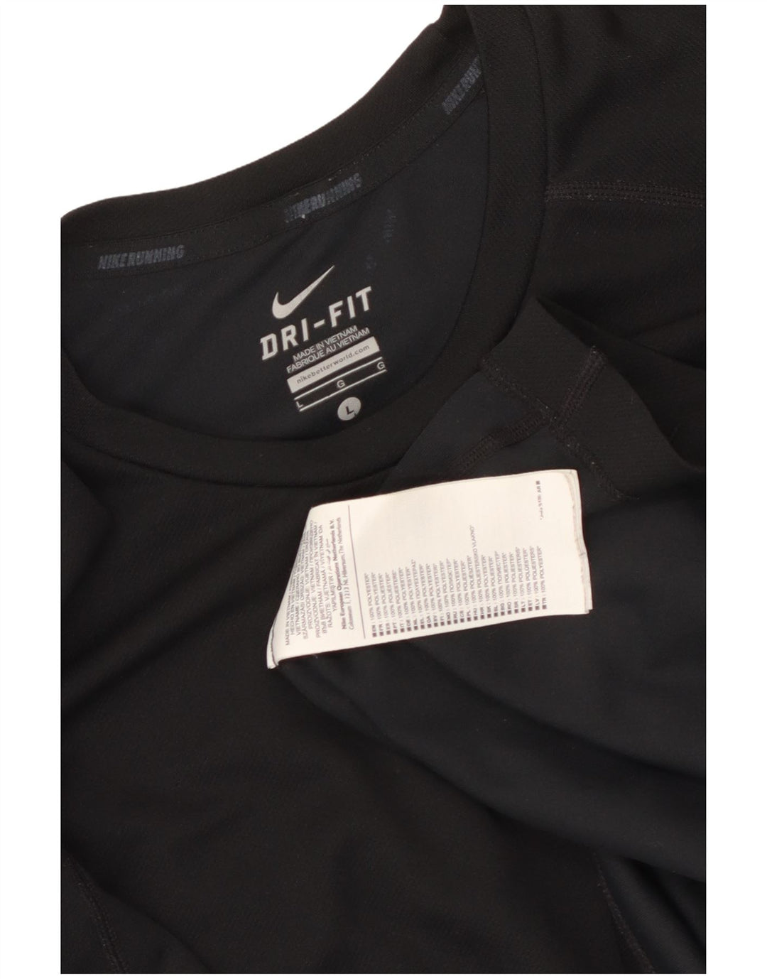 Nike Dri Fit Graphic T-Shirt Top Veliki crni poliester