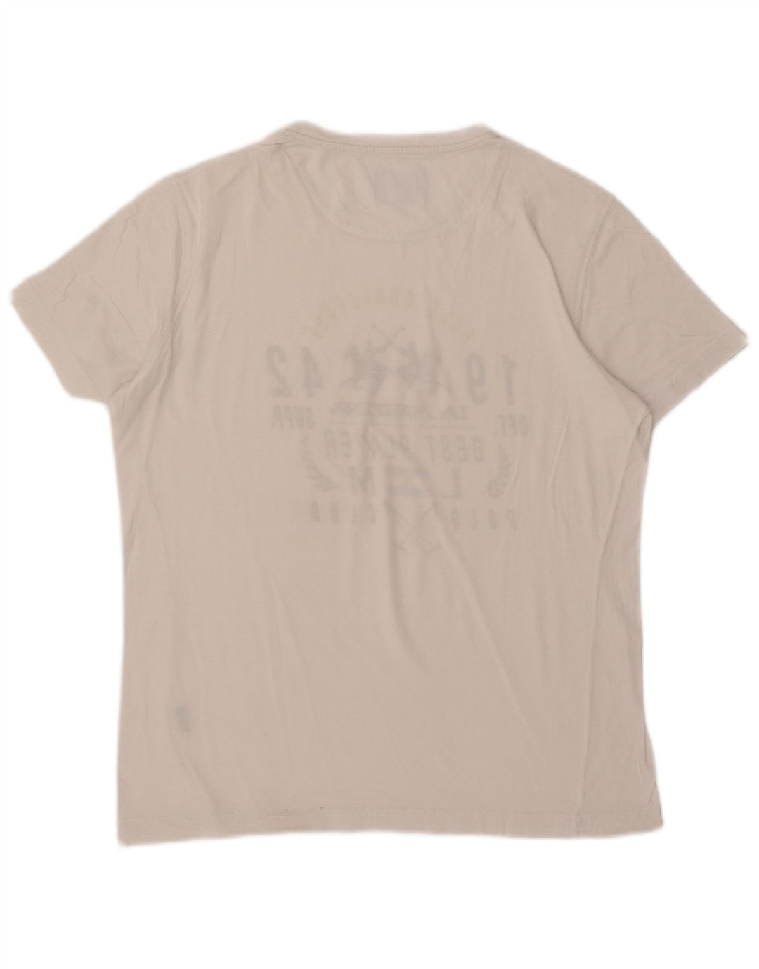 La Martina muška majica kratkih rukava s grafičkim motivima srednje bijele boje