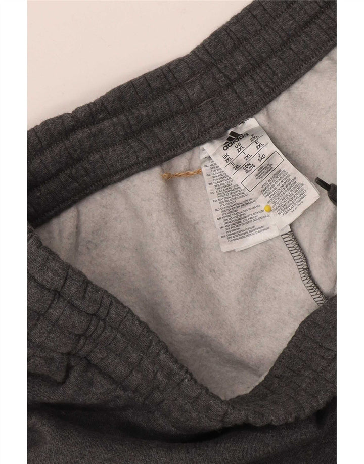 Adidas muške trenirke s grafičkim motivima, džogeri 2XL, sivi poliester