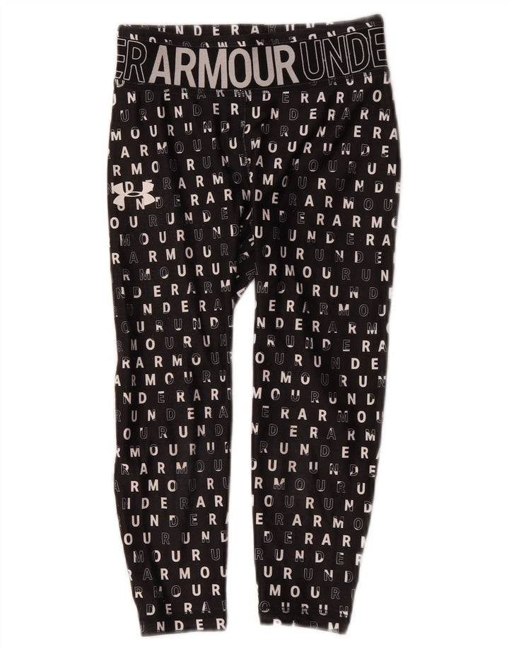 Under Armour Grafičke tajice za djevojčice 7-8 godina Male crne poliesterske