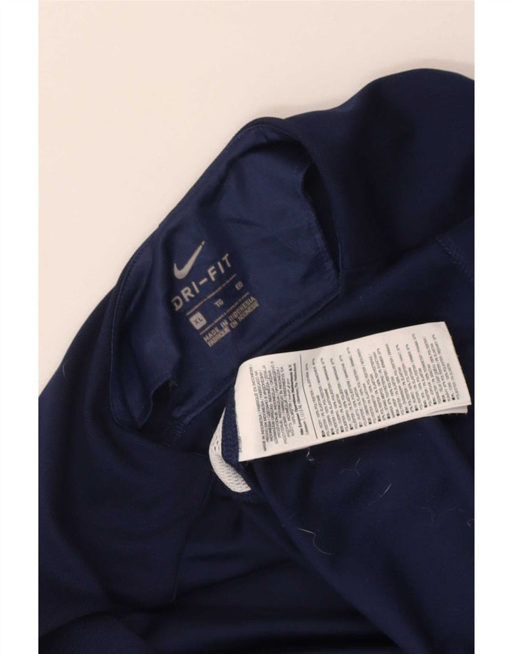 Nike Dri Fit majica s patentnim izrezom i gornji dio trenirke XL tamnoplavi poliester