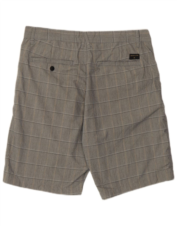 Quiksilver muške chino kratke hlače standardnog kroja W32 srednje sivi karirani poliester