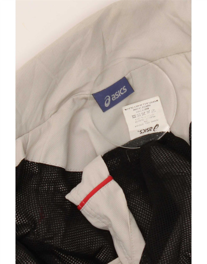 Asics muška grafička trenirka, gornja jakna srednje sive boje od poliestera