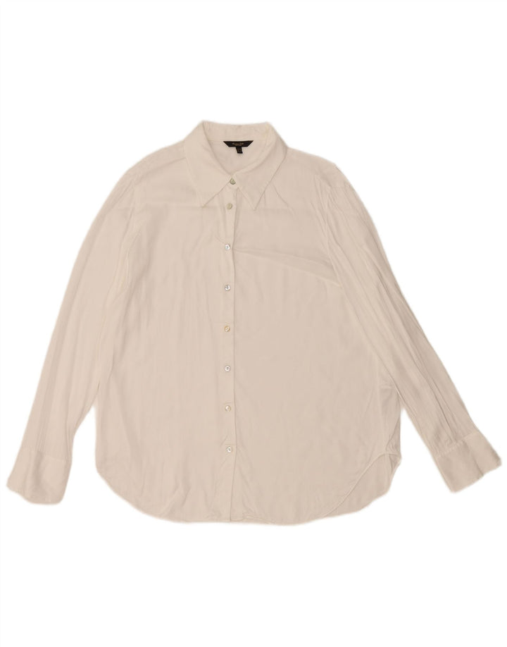 MASSIMO DUTTI Womens Shirt EU 38 Medium White Viscose