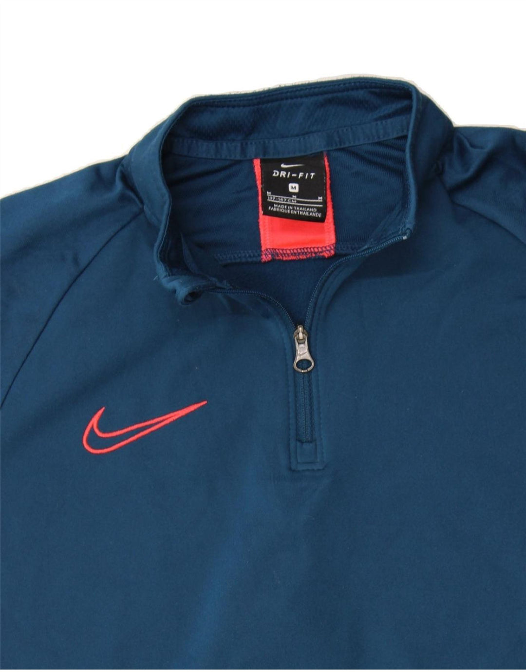 NIKE Boys Pullover Tracksuit Top 10-11 Years Medium Navy Blue Colourblock Vintage Nike and Second-Hand Nike from Messina Hembry 