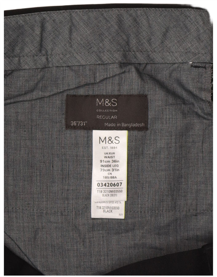 Marks & Spencer muške hlače ravnog kroja W36 L31 crne