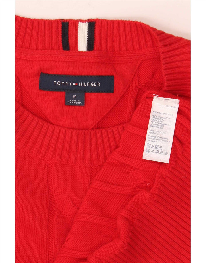 Tommy Hilfiger muški džemper s okruglim izrezom Srednje crveni pamuk