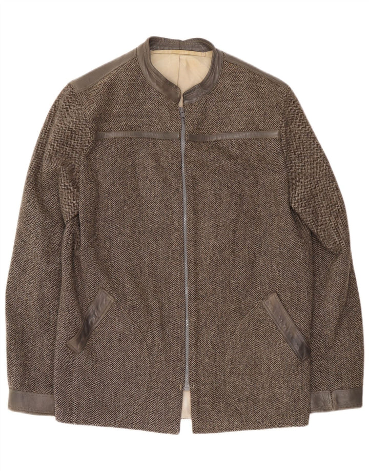 Vintage muška bomber jakna UK 38 Srednje siva riblja kost