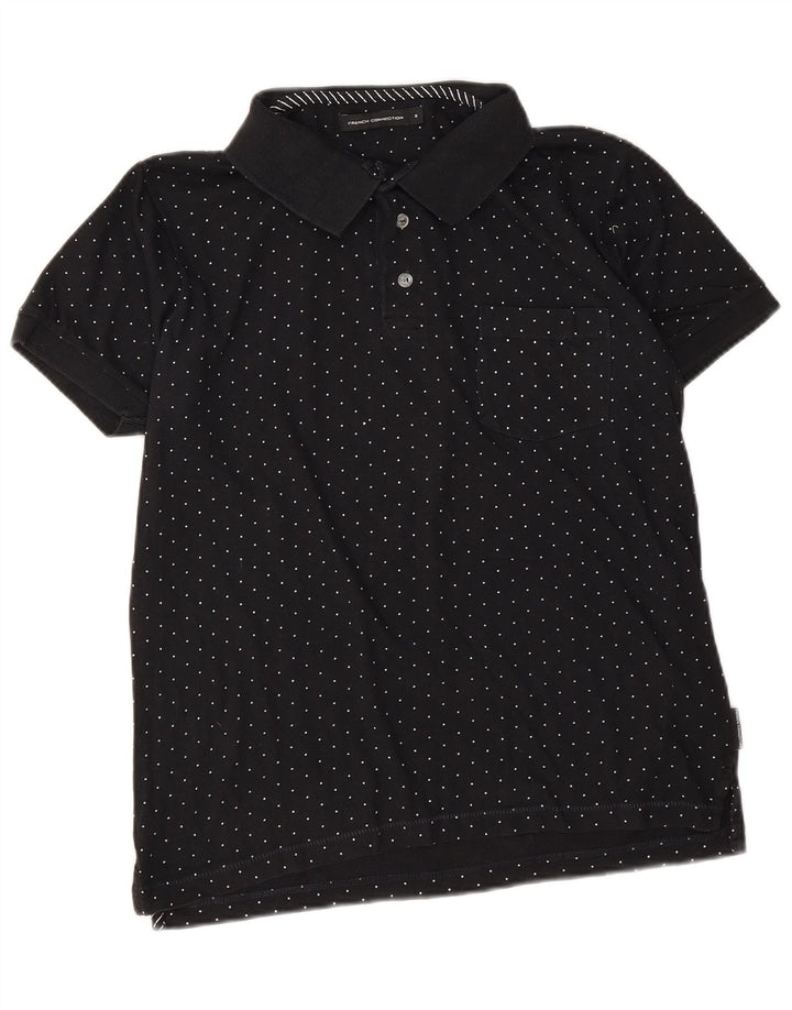 French Connection muška polo majica Mala crna pamuk na točke