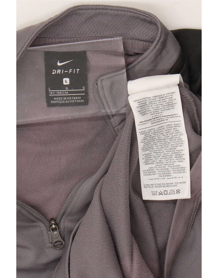 Nike Boys Dri Fit Pullover Trenirka Top 12-13 Year Large Grey Colourblock