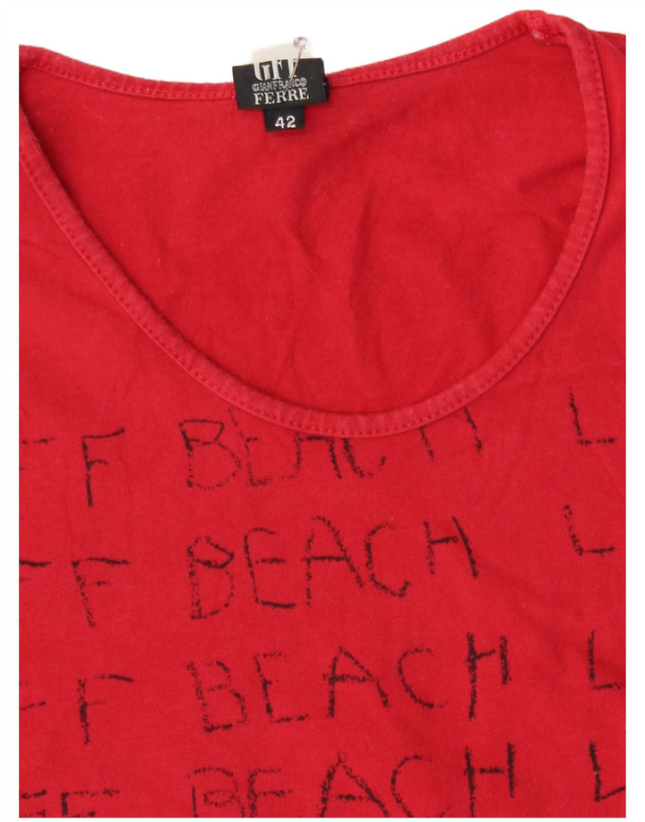 Gianfranco Ferre ženska majica kratkih rukava IT 42 Srednje crvena