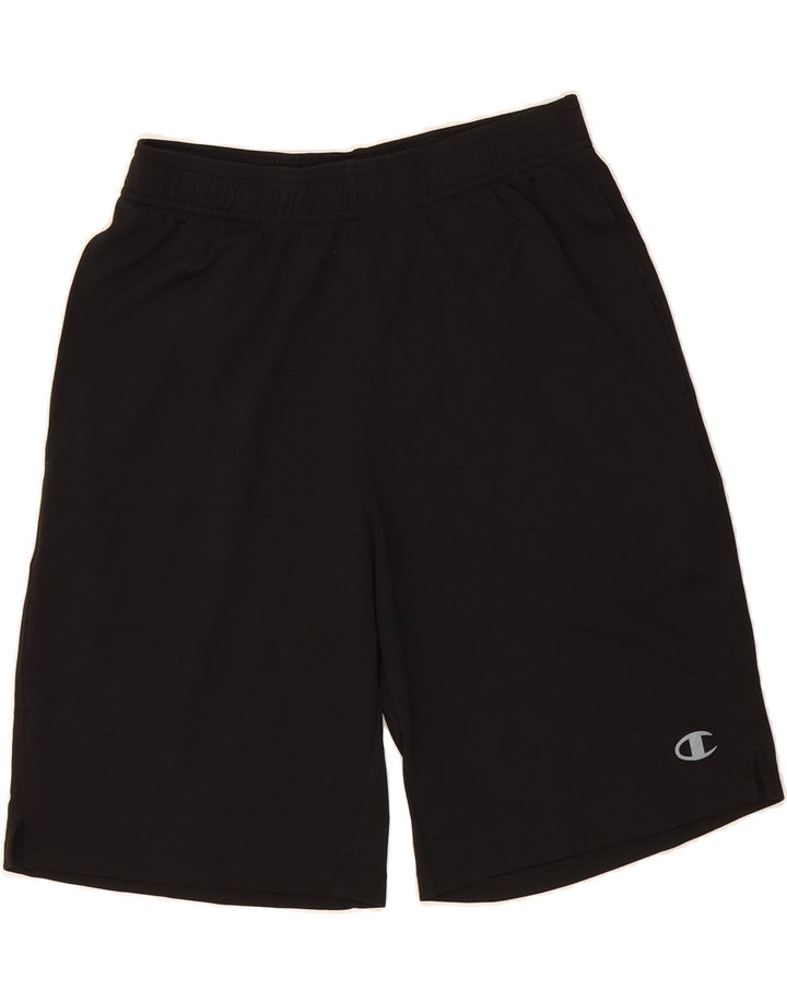 CHAMPION Mens Sport Shorts Medium  Black Polyester Vintage Champion and Second-Hand Champion from Messina Hembry 