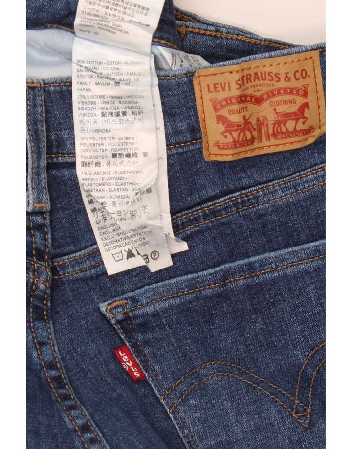 Levi's ženske klasične ravne traperice US 6 srednje W28 L30 plavi pamuk