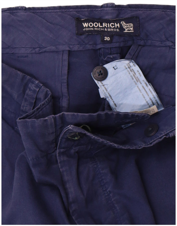 Woolrich Muške chino kratke hlače W30 srednje tamnoplavi pamuk
