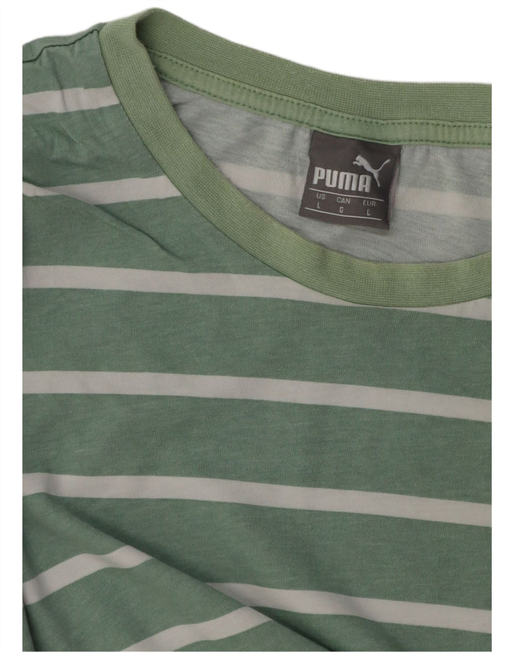 PUMA muška majica s velikim zelenim prugama