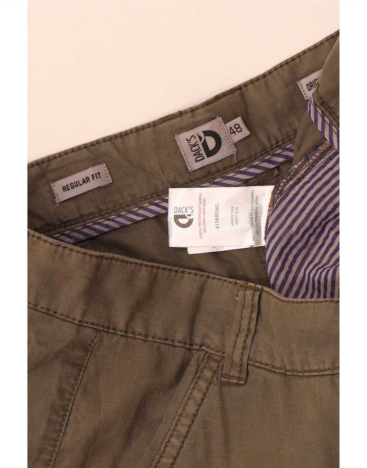 Dack's Regular Fit Chino kratke hlače IT 48 srednje W32 kaki lan
