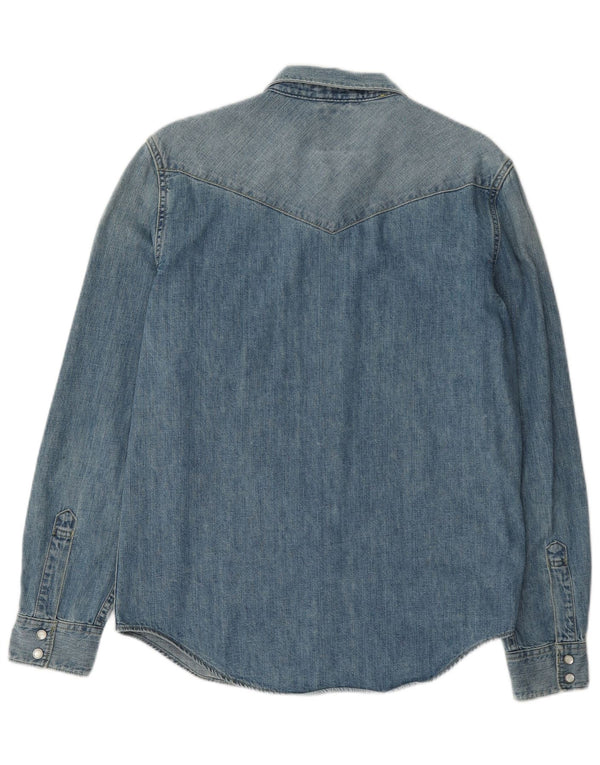 Levi's muška uska traper košulja srednje plave boje pamuka