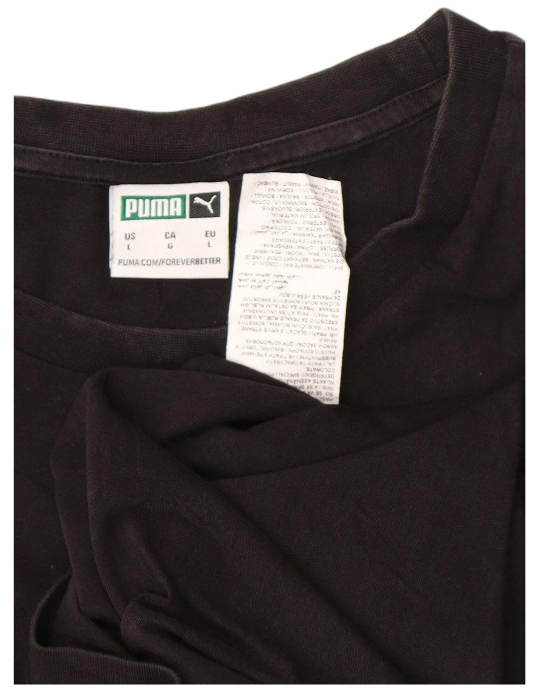 Puma muška majica s grafičkim motivima, veliki crni pamuk