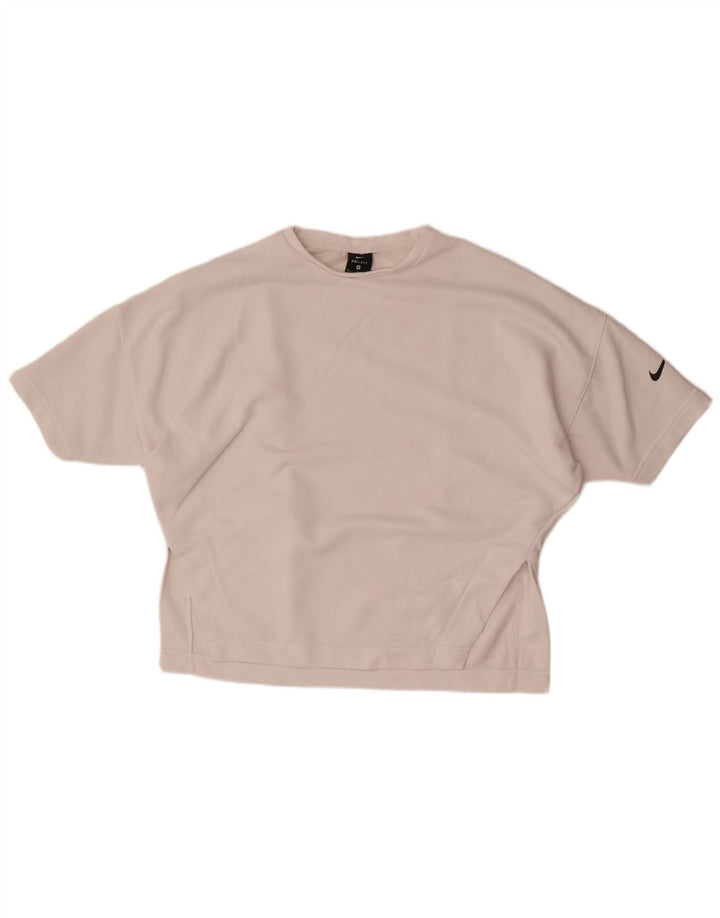 Nike Dri Fit prevelika majica kratkih rukava UK 14 Srednje bijeli pamuk