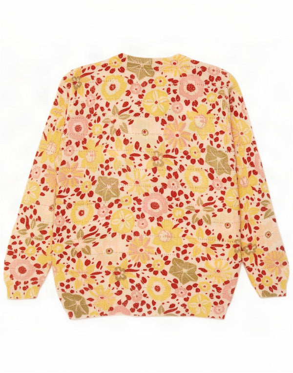 Sisley ženski džemper s okruglim izrezom UK 14 Large Multicolored Floral