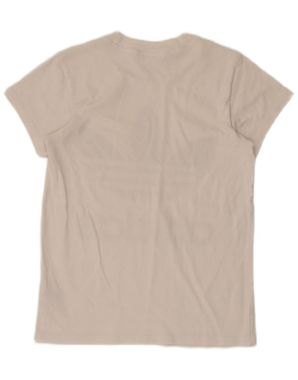 ADIDAS Ženska prevelika majica kratkih rukava s grafičkim motivima UK 2 2XS Bijeli pamuk