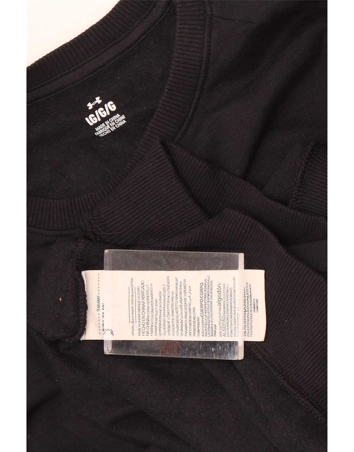 Veliki crni pamučni muški džemper Under Armour