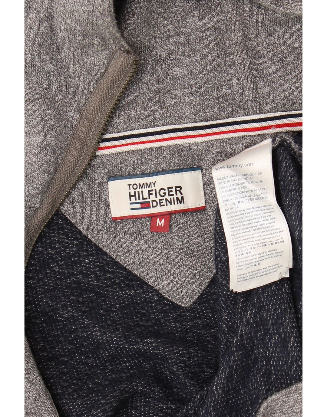 Tommy Hilfiger muška majica s kapuljačom, srednje sivi flekasti pamuk