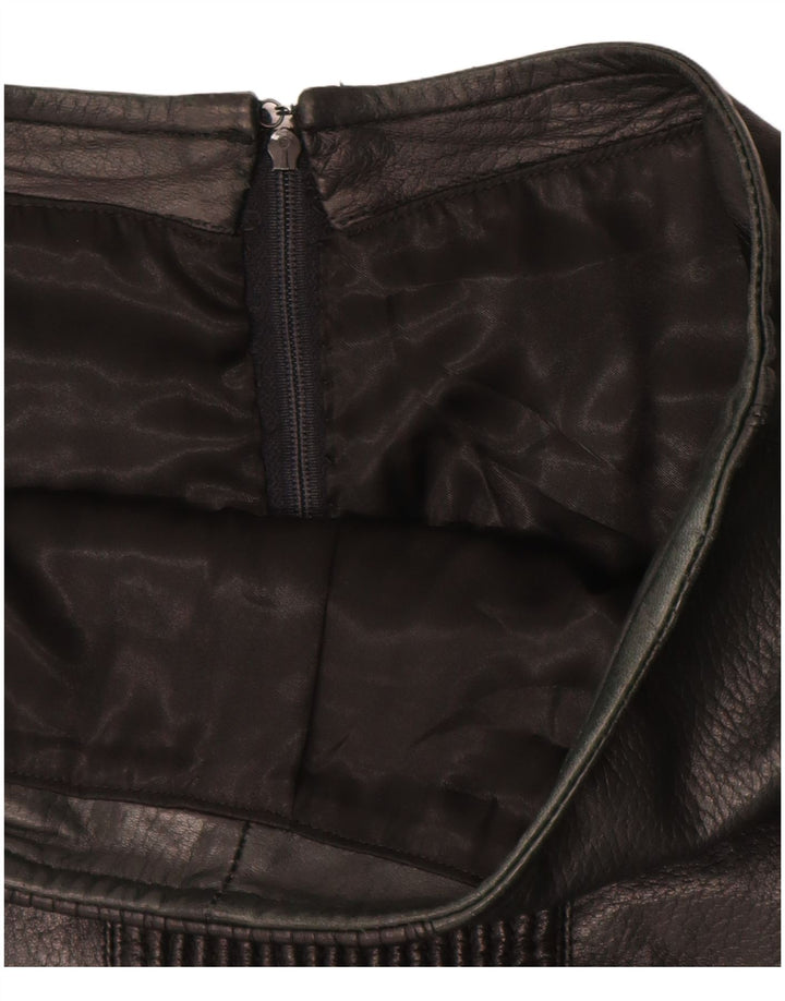 VINTAGE ženska kožna suknja W26 Mala crna