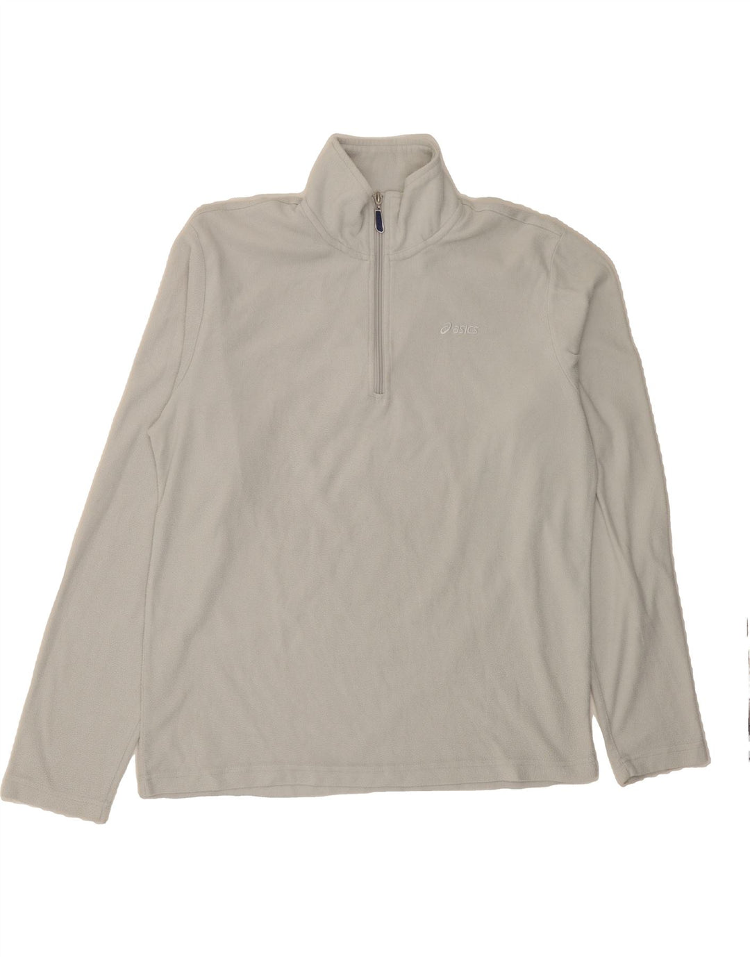 ASICS Womens Zip Neck Fleece Jumper UK 18 XL Grey Polyester Vintage Asics and Second-Hand Asics from Messina Hembry 