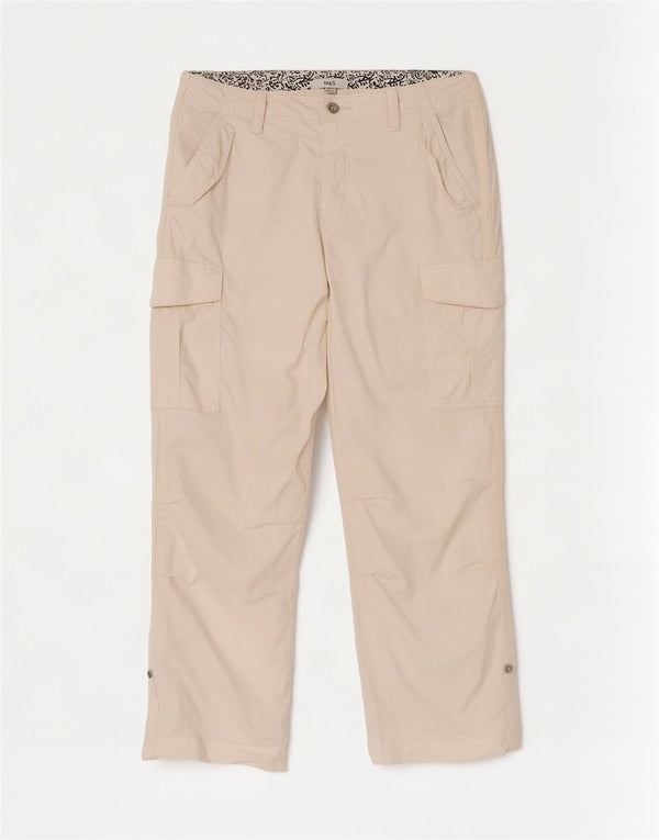 Marks & Spencer ženske kargo hlače UK 14 Large W34 L29 Off White
